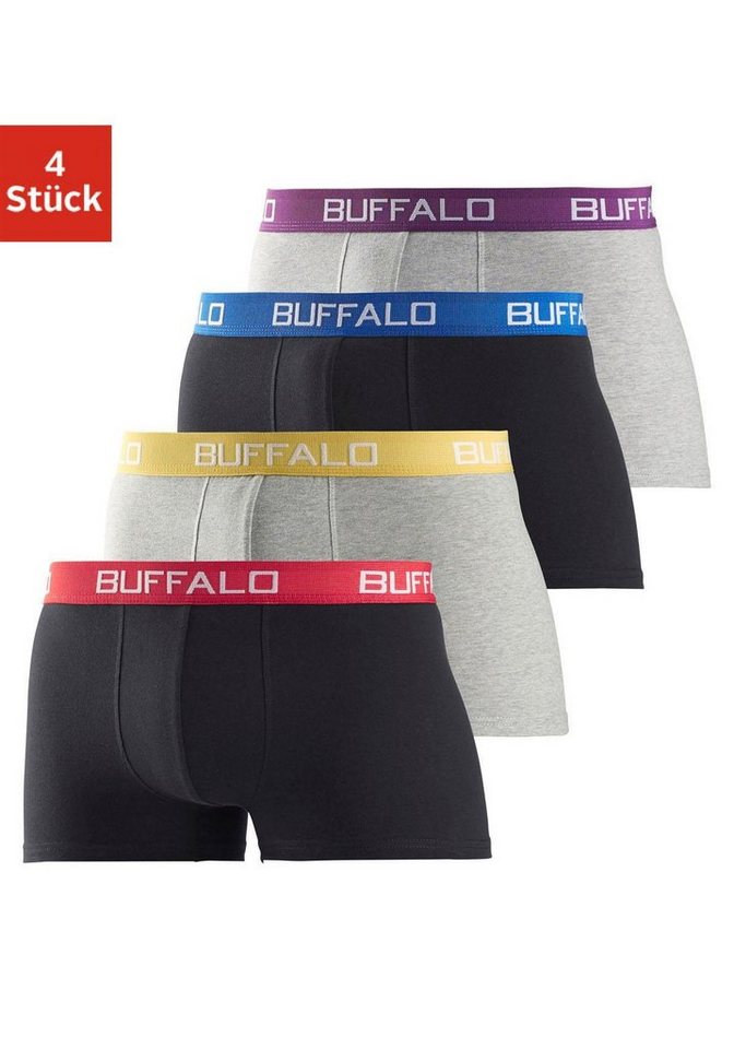 Buffalo Boxer Boxershorts für Herren (Packung, 4-St) aus Baumwoll-Mix von Buffalo