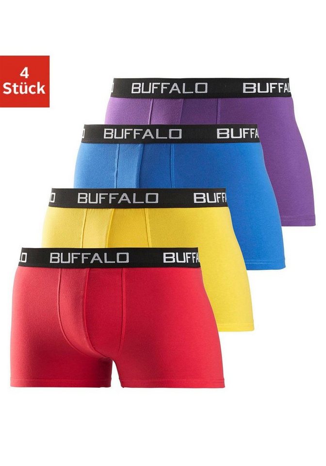 Buffalo Boxer Boxershorts für Herren (Packung, 4-St) aus Baumwoll-Mix von Buffalo