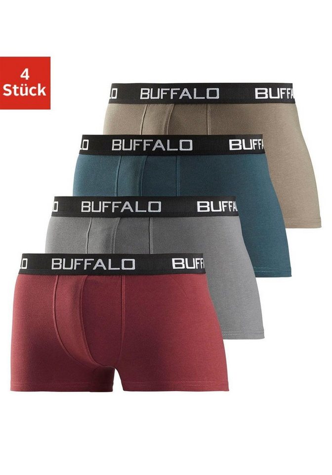 Buffalo Boxer Boxershorts für Herren (Packung, 4-St) aus Baumwoll-Mix von Buffalo