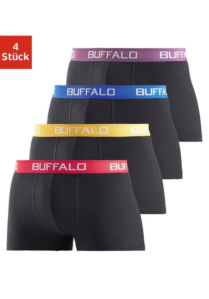 Buffalo Boxer Boxershorts für Herren (Packung, 4-St) aus Baumwoll-Mix von Buffalo