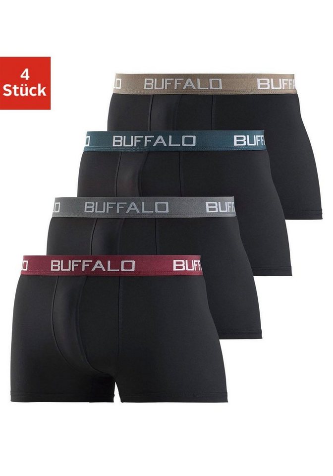 Buffalo Boxer Boxershorts für Herren (Packung, 4-St) aus Baumwoll-Mix von Buffalo