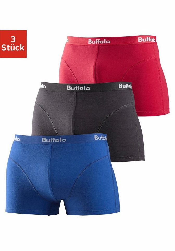 Buffalo Boxer (Packung, 3-St) mit Overlock-Nähten vorn von Buffalo