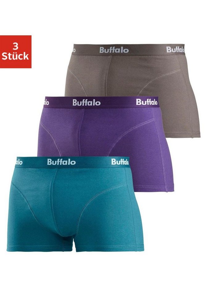 Buffalo Boxer (Packung, 3-St) mit Overlock-Nähten vorn von Buffalo