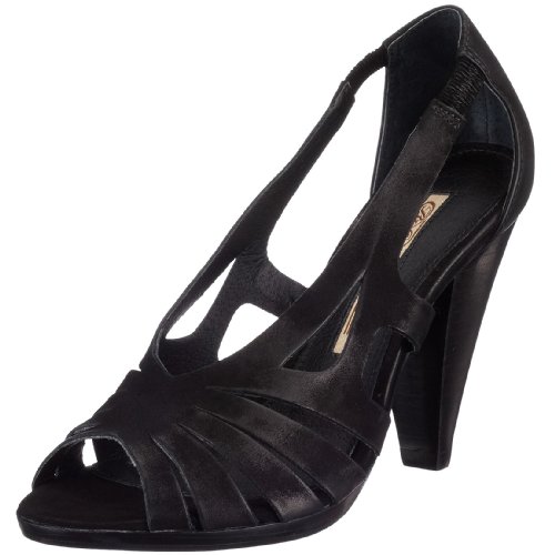 Buffalo Brushed Parafine 16423-682, Damen Sandalen/Fashion-Sandalen, schwarz, (black 01), EU 37 von Buffalo