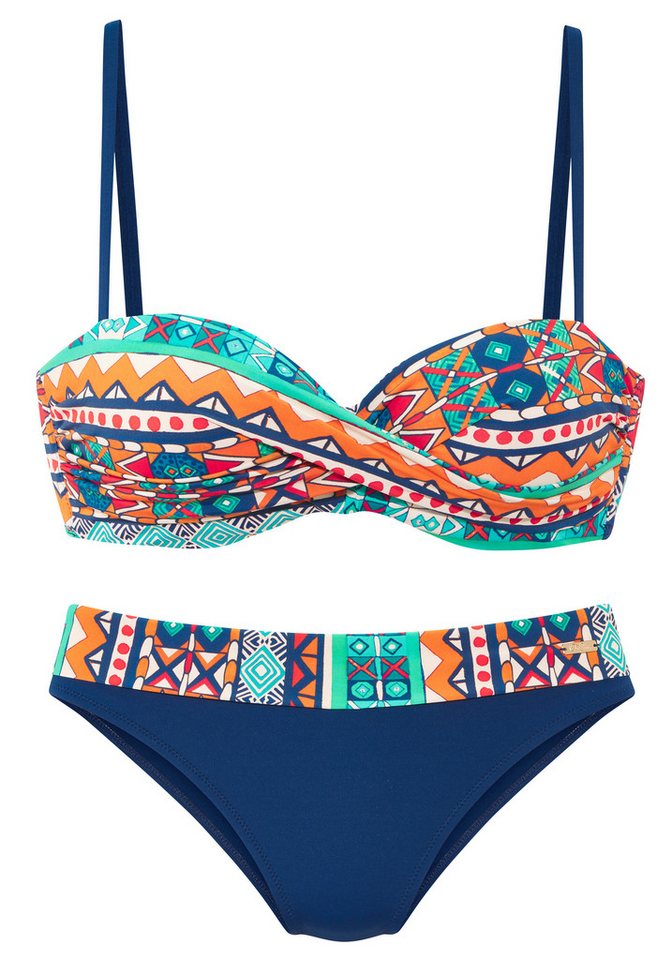 Buffalo Bügel-Bandeau-Bikini mit farbenfrohen Design von Buffalo