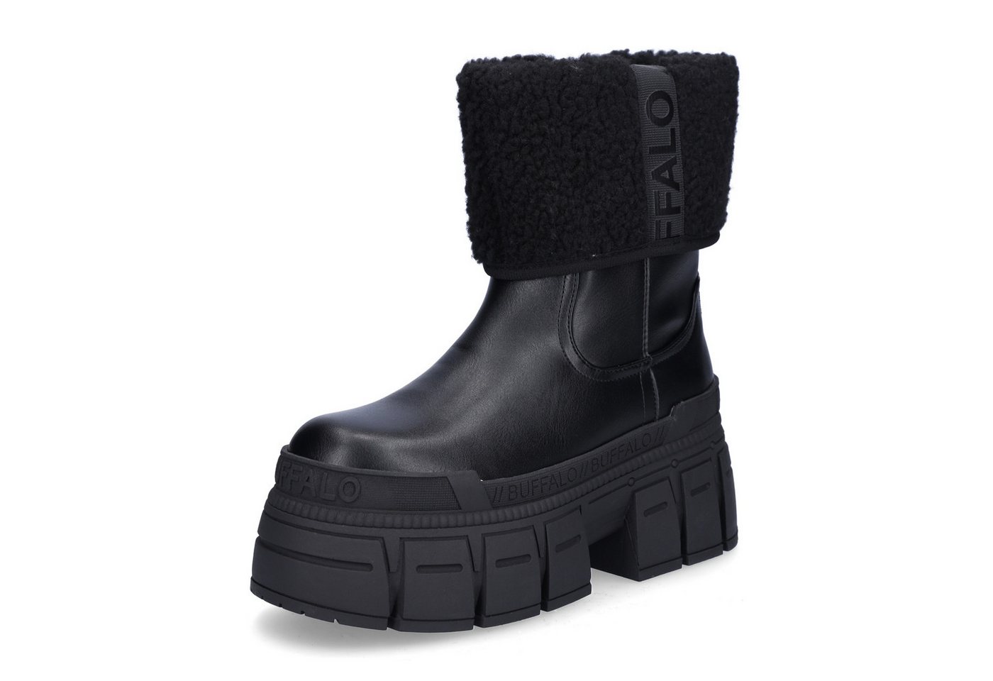 Buffalo Buffalo Damen Boot Gospher Fold schwarz Ankleboots von Buffalo