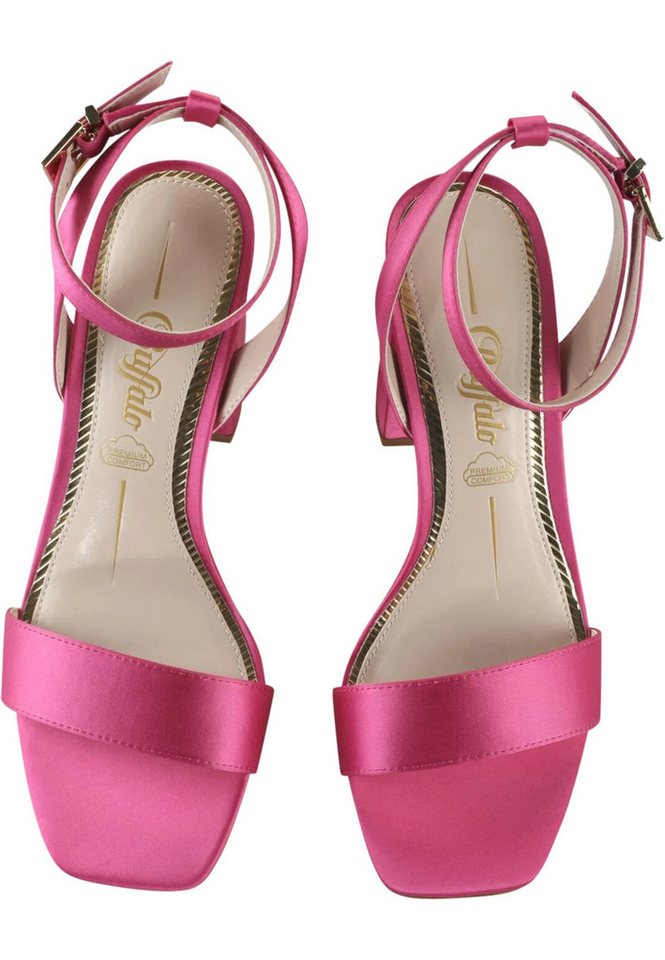 Buffalo Buffalo Damen Buffalo Charlotte Neat Vegan Satin High-Heel-Pumps von Buffalo