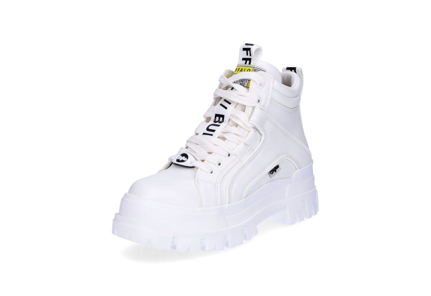 Buffalo Buffalo Damen Plateau Schnürboot Aspha NC Mid weiß Schnürboots Buffalo Buffalo Damen Plateau Schnürboot Aspha NC Mid weiß Schnürboots von Buffalo