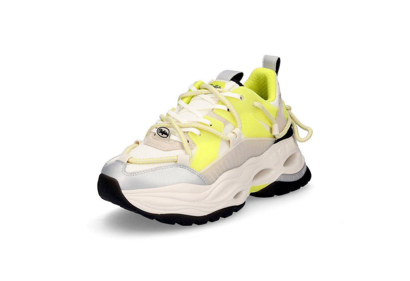 Buffalo Buffalo Damen Sneaker Triplet Lace creme limette Sneaker von Buffalo