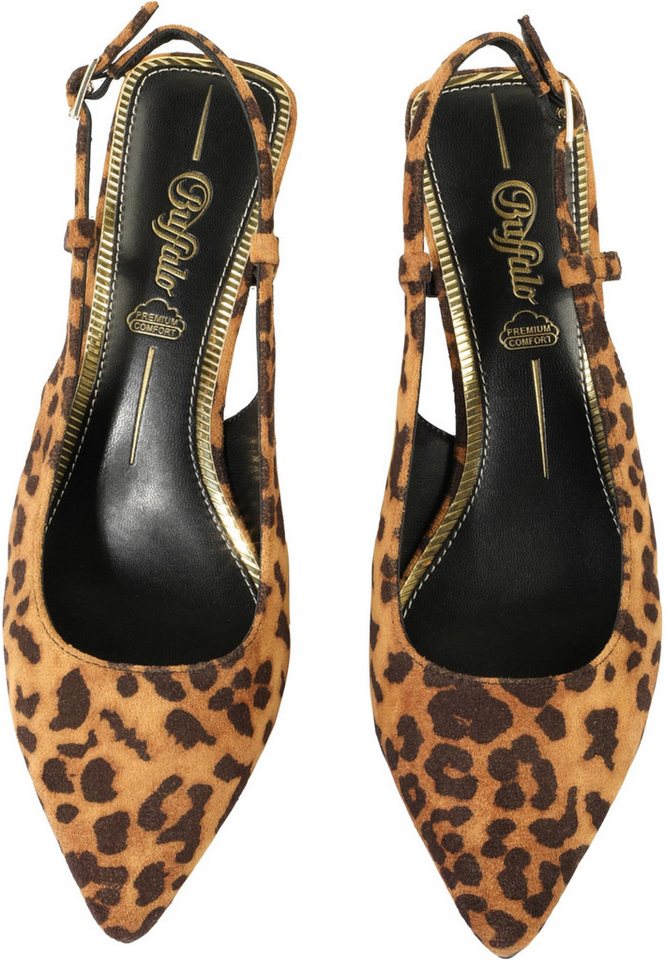 Buffalo Buffalo Sling Back- Vegan Suede High-Heel-Pumps von Buffalo