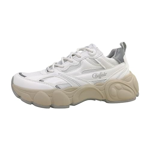 Buffalo CLD Run RT Damenschuhe sportlicher Schnürer Weiß Freizeit, Schuhgröße:39 EU von Buffalo