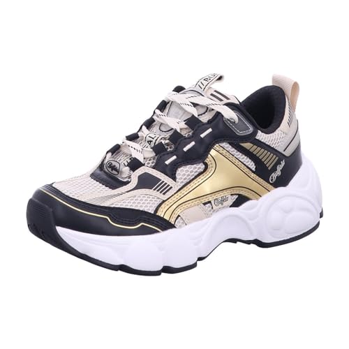 Buffalo Cld Run - Schwarz/Beige/Gold Kunstleder 39 EU von Buffalo