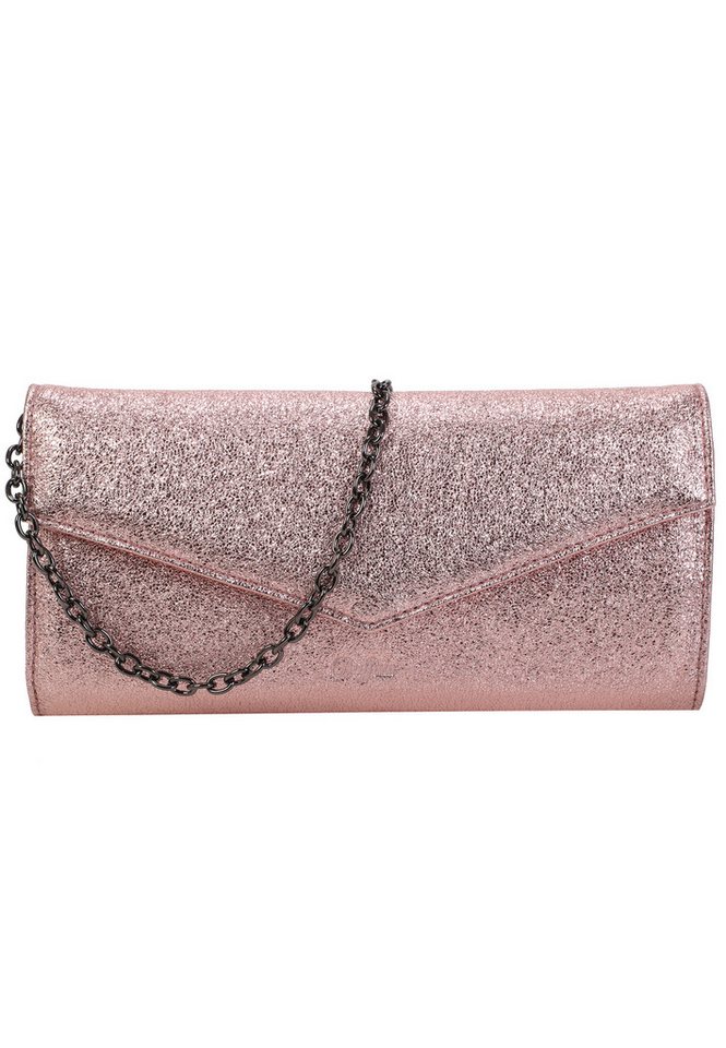 Buffalo Clutch Secco Glitter, mit stylischem Ketten-Schulterriemen von Buffalo