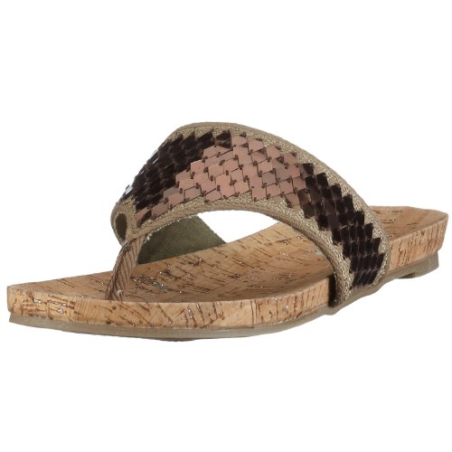 Buffalo Damask Sequins 309-10644, Damen Sandalen/Fashion-Sandalen, grün, (khaki 01), EU 36 von Buffalo