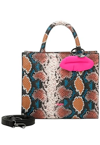 Buffalo Damen Big Boxy Collection Fancy Snake Blue Shopper von Buffalo