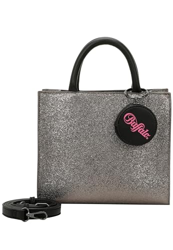 Buffalo Damen Big Boxy Collection Glitter Dark Grey Shopper von Buffalo