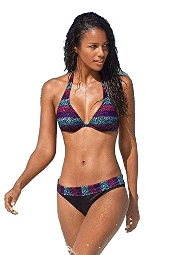 Buffalo Damen Bügel Bikini (as3, Cup_Band, Numeric_36, c, Schwarz Print) von Buffalo