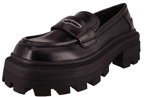 Buffalo Damen Halbschuhe NABU Loafer Vegan 1622342 Schwarz, Groesse:37 EU von Buffalo