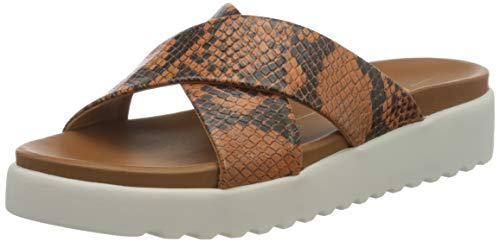 Buffalo Damen JAVIA Pantoletten, Mehrfarbig (Cognac/Brown 000) von Buffalo