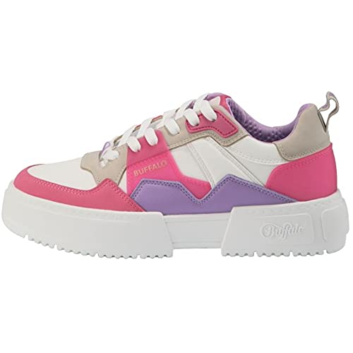 Buffalo Damen Low-Top Sneaker RSE V2, Damen Sneaker,straßenschuhe,Strassenschuhe,Sportschuhe,Freizeitschuhe,Weiß (White/Purple/PINK),39 EU / 6 UK von Buffalo