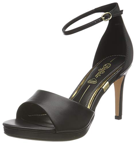 Buffalo Damen Ronja Sandale mit Absatz, Black, 39 EU von Buffalo