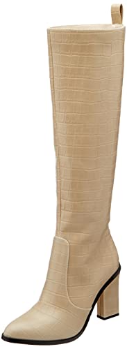 Buffalo Damen Shirly Mode-Stiefel, Croco Cream, 37 EU von Buffalo