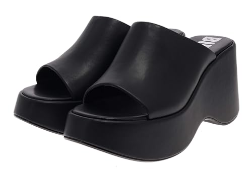 Buffalo Damen Sandale Joy Mule Schwarz Slip-On Plateausandalen 40 EU von Buffalo