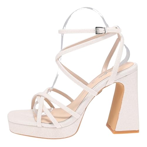 Buffalo Damen Sandalen LIV MSS Weiß Brautschuhe Riemchensandale 38 EU von Buffalo