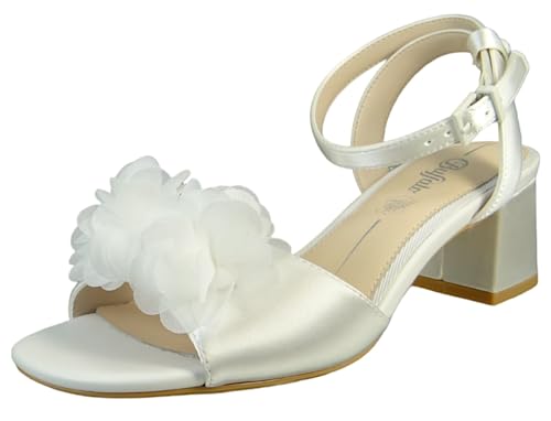 Buffalo Damen Sandalen LUCKY ROSE Weiß Brautschuhe Riemchensandale 40 EU von Buffalo