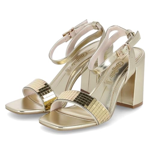 Buffalo Damen Sandaletten/Riemchensandaletten CHARLOTTE GLAM Gold Synthetik, 11-Deutsch:36, Color:gold von Buffalo