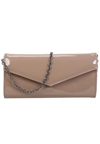 Buffalo Damen Secco Patent Taupy Clutch, One Size von Buffalo