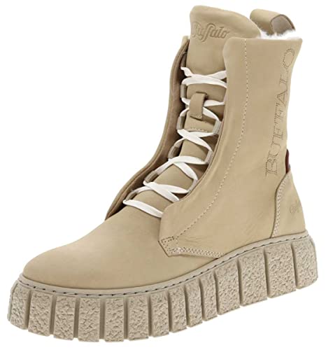 Buffalo Damen Stiefel RAMPA LACE UP HI Damen Winterstiefel Winterschuhe Kunstfellfutter Beige 41 EU von Buffalo