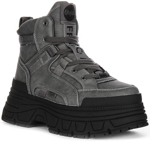 Buffalo Damen Stiefeletten FUSIO HYB MID Grey Gr. 41 von Buffalo