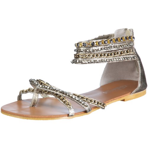 Buffalo Girl 219122 MET Snake Silver 111346, Damen, Sandalen/Fashion-Sandalen, Silber (Silver), EU 36 von Buffalo