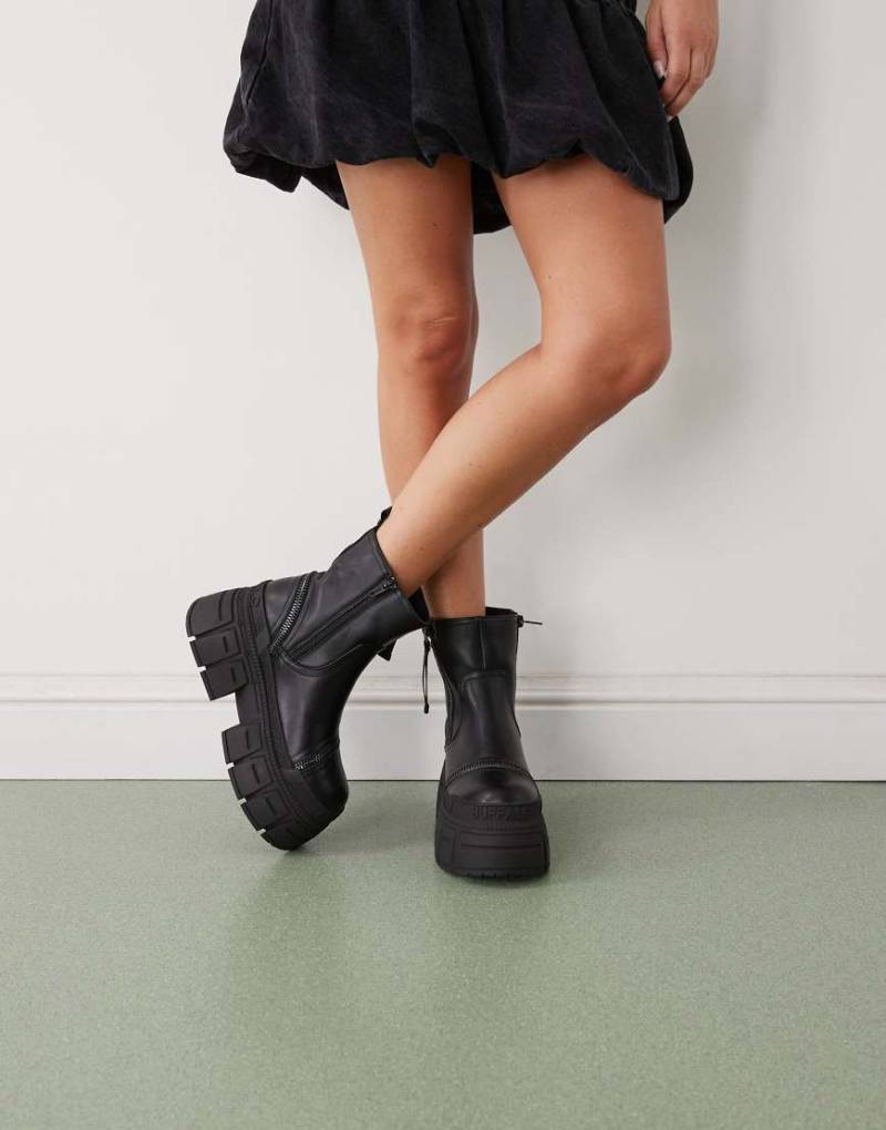 Buffalo - Gospher - Stiefel in Schwarz mit Reißverschluss von Buffalo