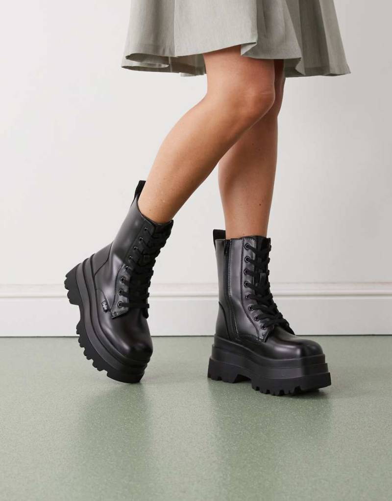 Buffalo - Jupiter - Schnürstiefel in Schwarz von Buffalo