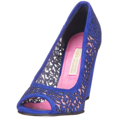 Buffalo London Damen 10265-194 Kid Suede MESH BLUE260 Pumps, Blau/BLUE260, 39 von Buffalo