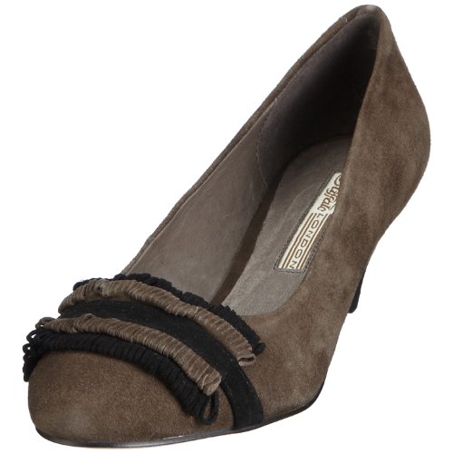 Buffalo London Damen 110-3045 Kid Suede GREY151 Pumps, Grau/GREY151 von Buffalo