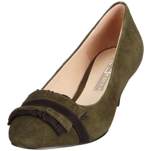 Buffalo London Damen 110-3045 Kid Suede GREY151 Pumps, Grün/KAKI 52, 41 von Buffalo