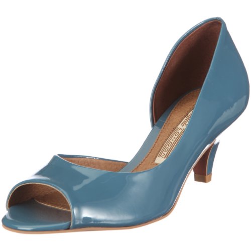 Buffalo London Damen 16434-700 PATENT PU Pumps, Blau/Petrol 01 von Buffalo