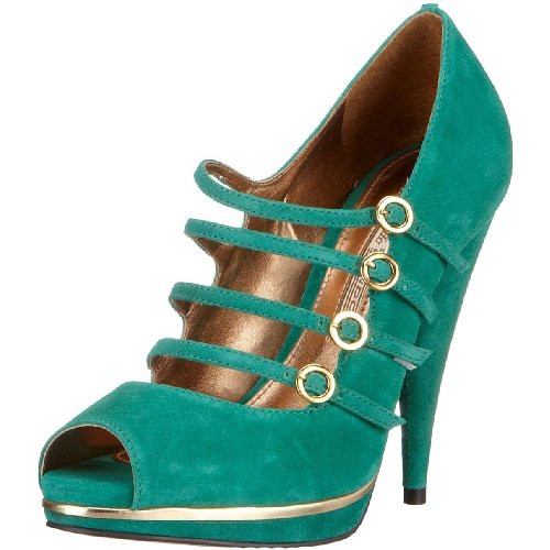 Buffalo London Kid Suede 16040-653, Damen Pumps, grün, (emerald 01), EU 36 von Buffalo