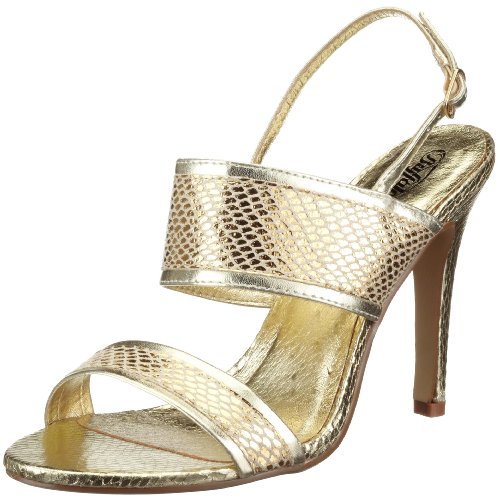 Buffalo Met Pu GG Snake 219082, Damen Sandalen/Fashion-Sandalen, gold, (gold 01), EU 39 von Buffalo