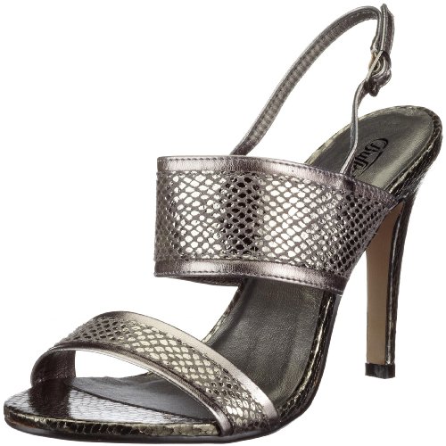 Buffalo Met Pu GG Snake 219082, Damen Sandalen/Fashion-Sandalen, grau, (pewter 01), EU 38 von Buffalo