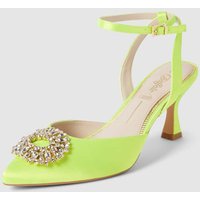 Buffalo Pumps mit Zierstein-Applikation Modell 'VICTORIA ICE' in Neon Gelb, Größe 40 von Buffalo