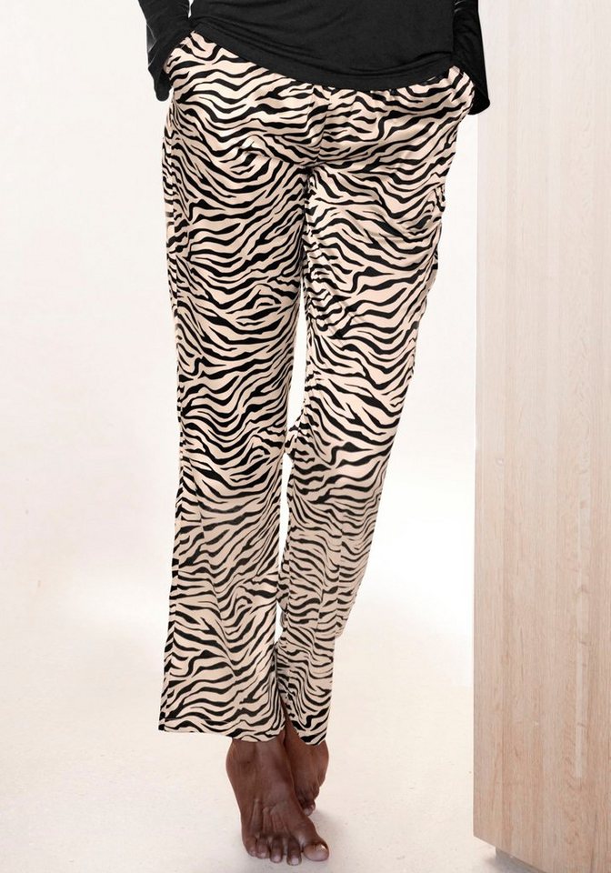 Buffalo Pyjamahose mit schönem Animal-Print von Buffalo