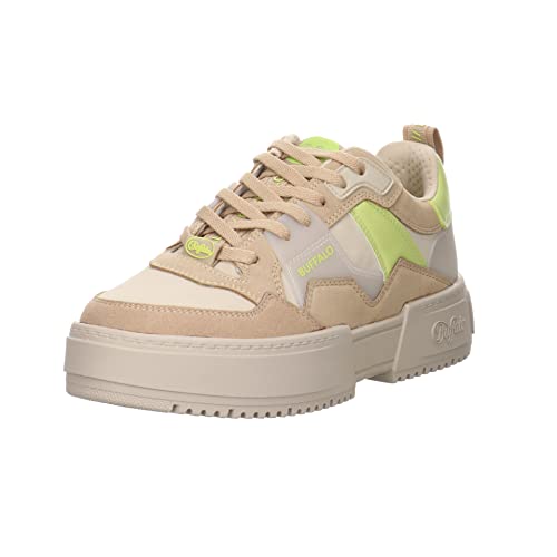 Buffalo RSE V2 - Sneaker Low - Vegan Nubuck - Beige/Lime Kunstleder 37 EU von Buffalo