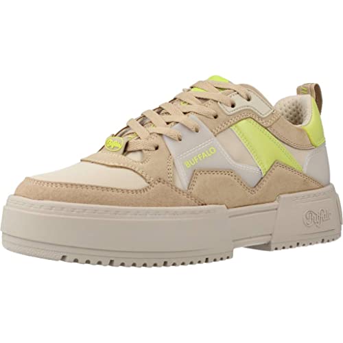Buffalo RSE V2 - Sneaker Low - Vegan Nubuck - Beige/Lime Kunstleder 39 EU von Buffalo