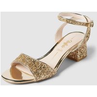 Buffalo Sandalette mit Strasssteinbesatz Modell 'RAINELLE' in Gold, Größe 38 von Buffalo