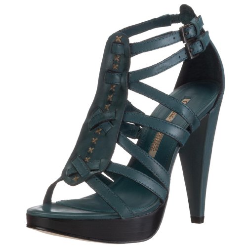 Buffalo Semi Cromo 14137-546, Damen Sandalen/Fashion-Sandalen, grün, (green 104), EU 37 von Buffalo