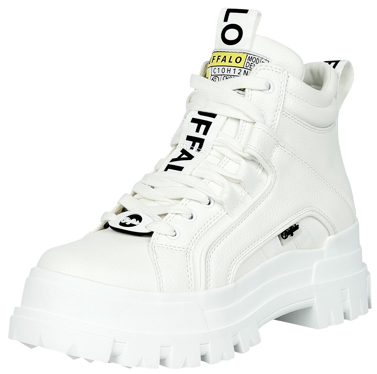 Buffalo Sneaker high - Aspha NC Mid Vegan Nappa - EU36 bis EU41 - für Damen - Größe EU38 - weiß von Buffalo